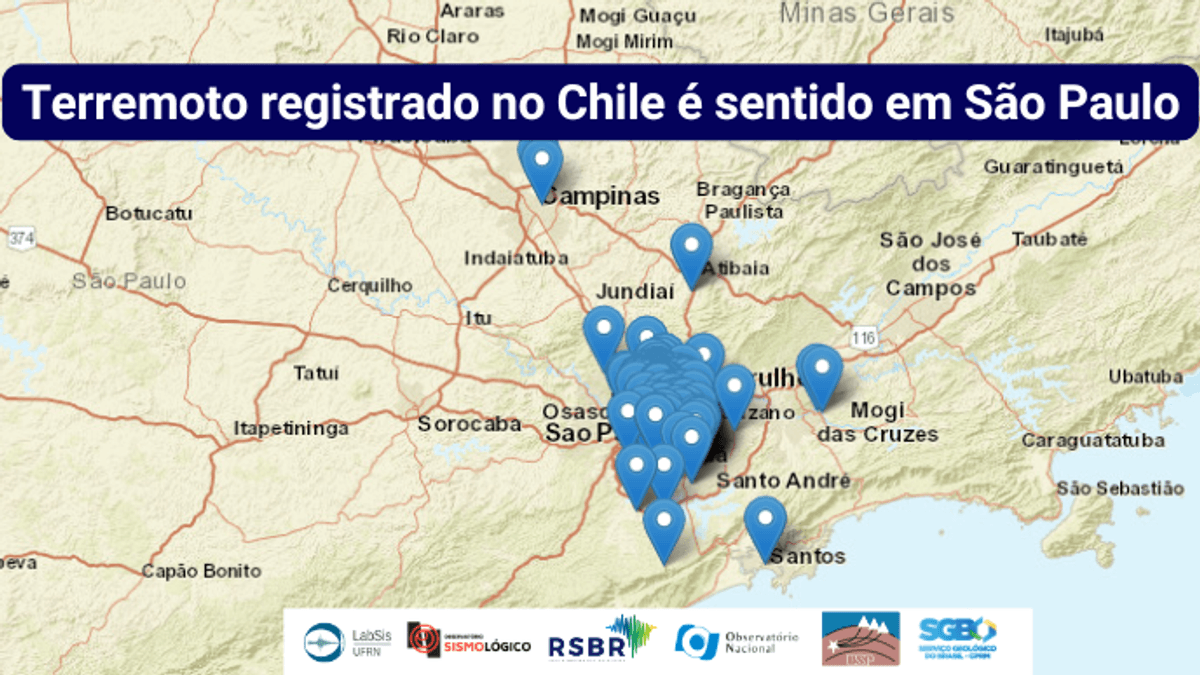 Sismo de 6.9 en Antofagasta percibido en Sao Paulo